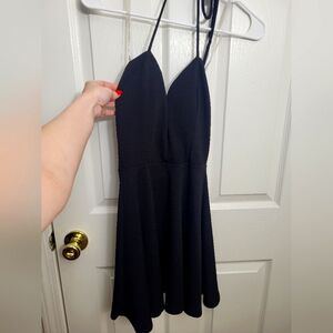 Women's halter black short dress